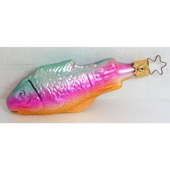 ANTIQUE GERMAN LOT 6 FISH CORN CUCUMBER TOMATO PINEAPPLE CHRISTMAS ORNAMENTS - Picture 2 of 13